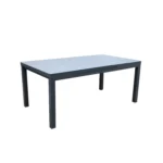 Table de jardin Canberra allonge automatique 180/240 - gris HYBA
