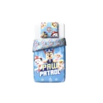 PARURE DE LIT 100% COTON Bleu pat patrouille (140 x 200)
