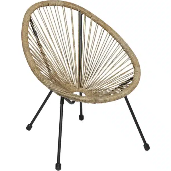 Fauteuil de Jardin Acapulco Beige Naturel Empilable HYBA
