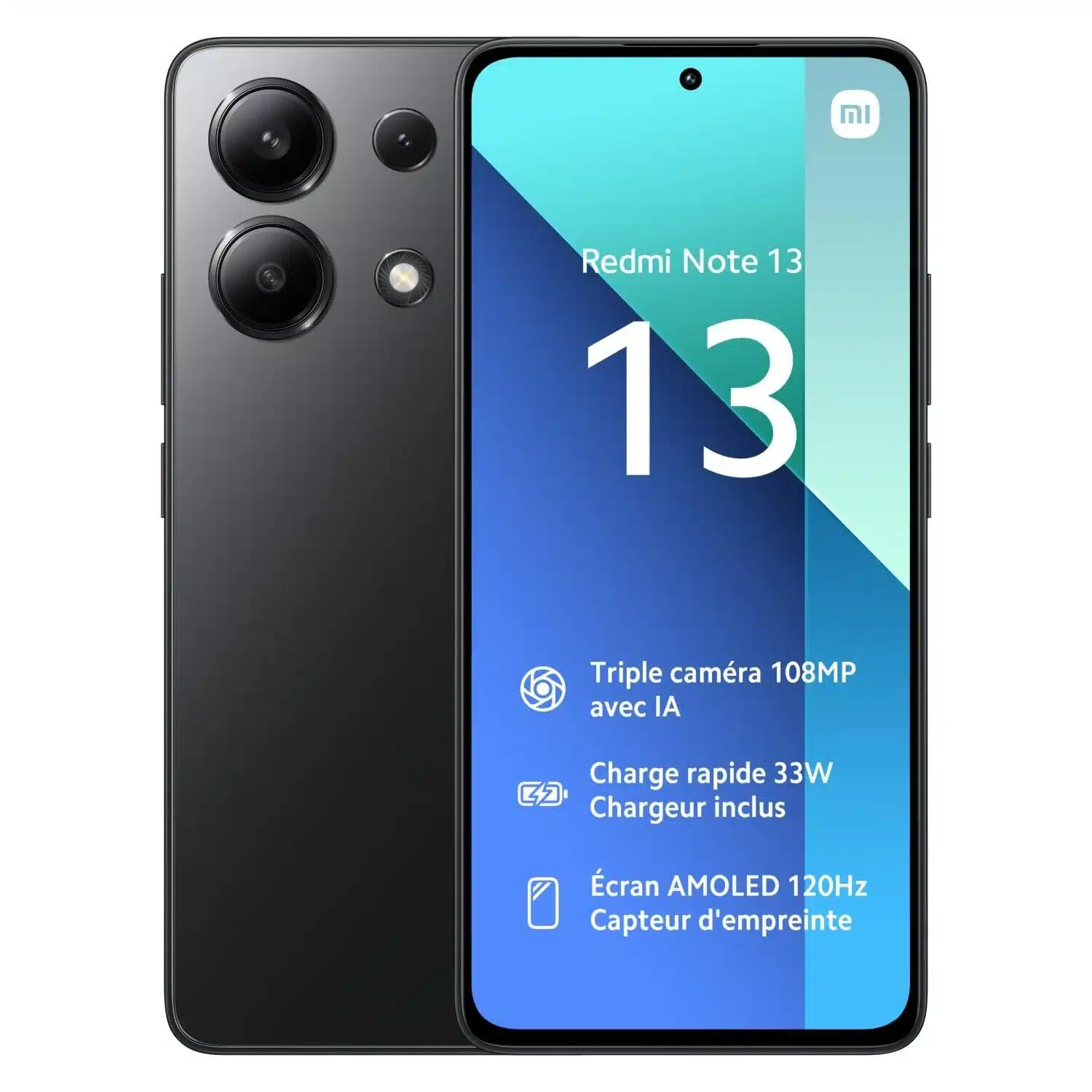6941812759424 Smartphone Redmi Note 13 256G 4G - Noir XIAOMI – Image 1