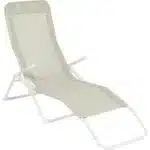 Bain de Soleil 2 Positions Acier Gris clair Assise Sable Milan HYBA