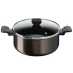 Faitout Easy Cook & Clean 24 cm (4.7L) Revêtement Antiadhésif Cuisine Saine + Couvercle B5544602 TEFAL