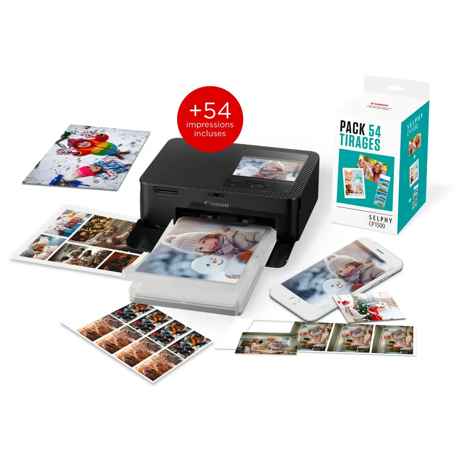 8714574672564 Imprimante photo compacte Selphy CP1500 CANON – Image 1