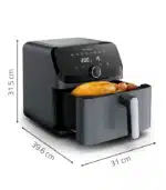 Friteuse sans huile AirFryer Easy Fry EZ855BF0 7L 8 programmes Noir - MOULINEX – Image 2