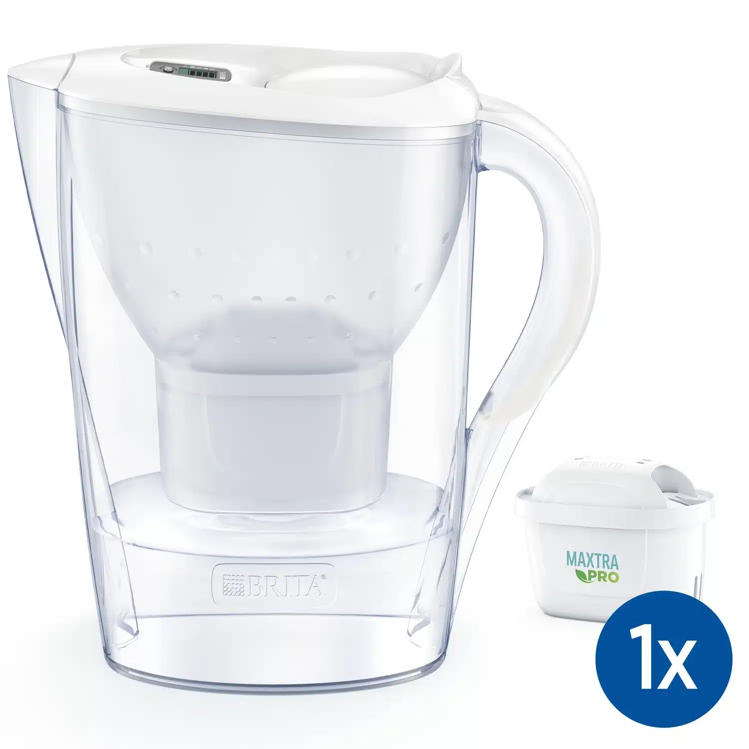 4006387124076 Carafe filtrante Marella Blanche BRITA – Image 1