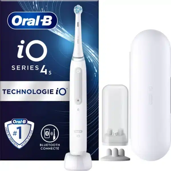 Brosse à dents électrique IO4S blanc avec trousse de voyage ORAL B