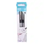 Stylo roller pointe fine noire 05mm X2 CARREFOUR