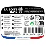 Boîte de conservation micro-ondable 1,1L taille M Inox + couvercle CARREFOUR – Image 4