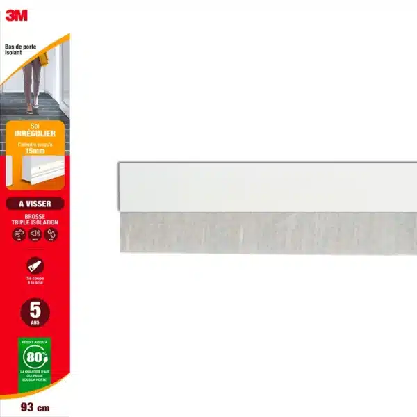 Baguette de finition sol irrégulier à visser bleu 3m