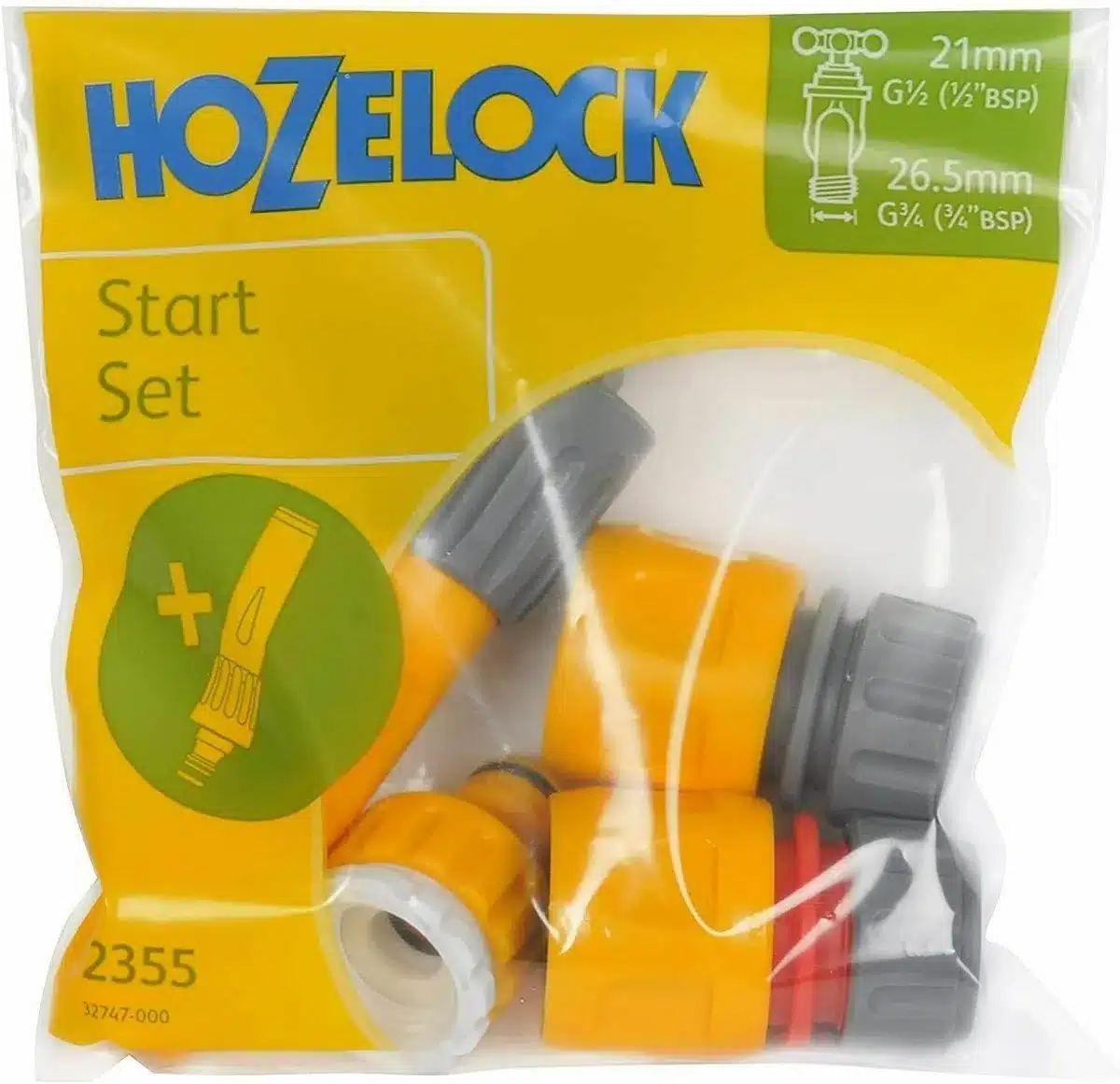 5010646055772 Kit de démarrage arrosage Start Set lance réglable raccords 12.5/15 mm - HOZELOCK – Image 1