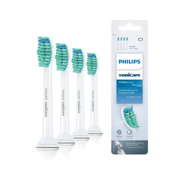 Lot de 4 brossettes pour brosse à dents ProResults Sonicare hx6014/07- PHILIPS