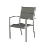Fauteuil de Jardin Aluminium Empilable Gris foncé Canberra HYBA