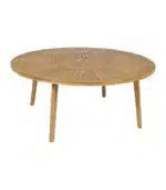 Table de Jardin Ronde 5/8 personnes en Bois Teck FSC avec plateau tournant Bornéo HYBA