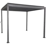 Pergola Bioclimatique Autoportante 3x3m à Lame Orientable Gris Anthracite Toscana
