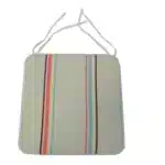 Galette de chaise carrée rayée