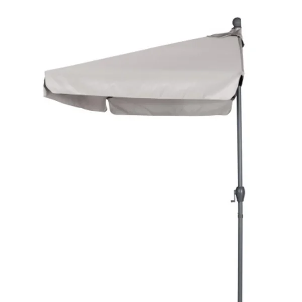 Demi-parasol de balcon 2x1 m Turin Gris foncé HYBA