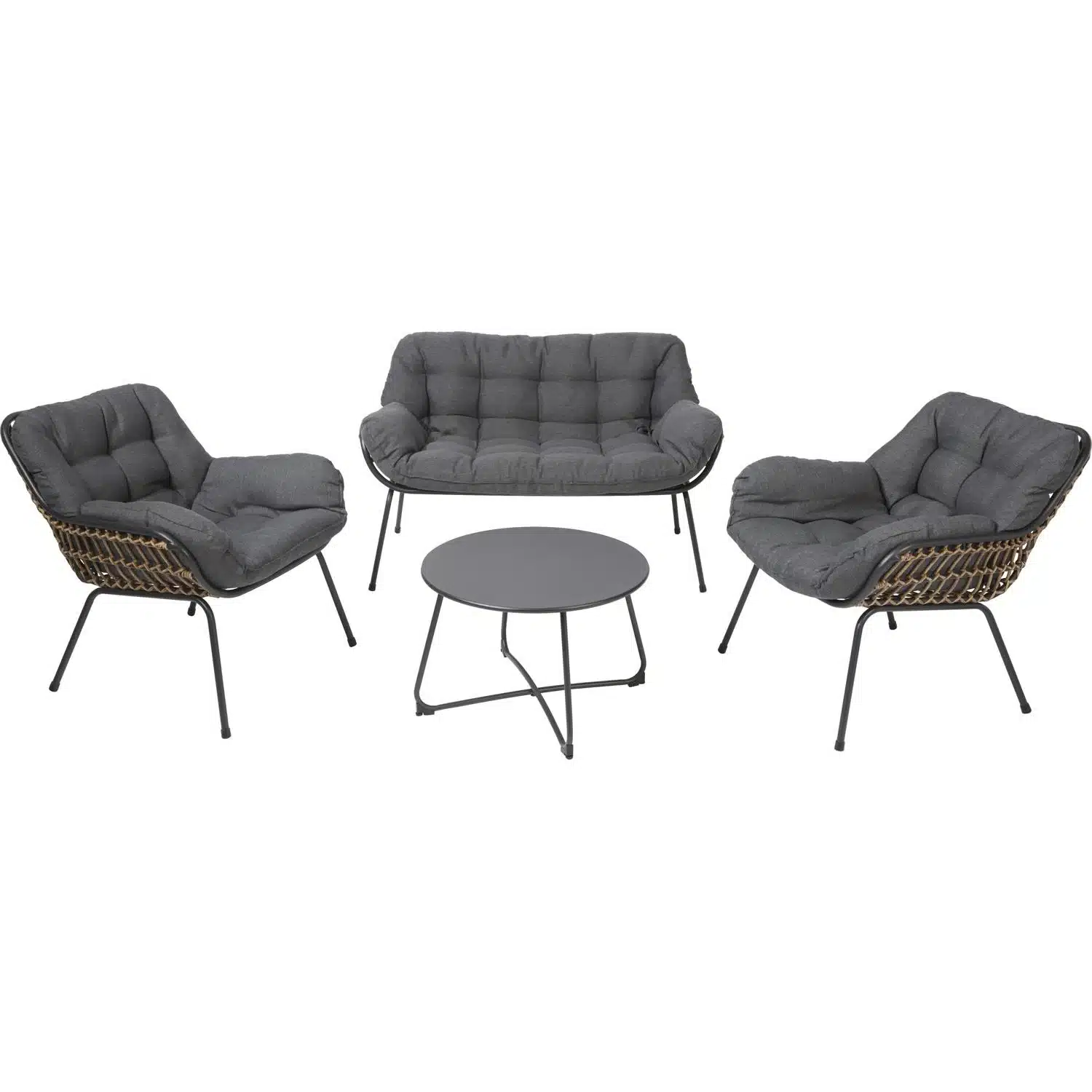 3616958740041 Salon de jardin bas New Siena Gris Foncé HYBA – Image 1
