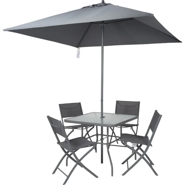 Set de jardin 6 pcs Antalya Gris