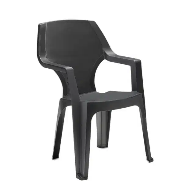 Fauteuil de jardin en résine empilable 61 cm Parma Gris BICA