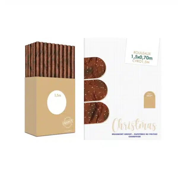 Rouleau Papier Rocher Kraft Rouge 1,5x0,7m