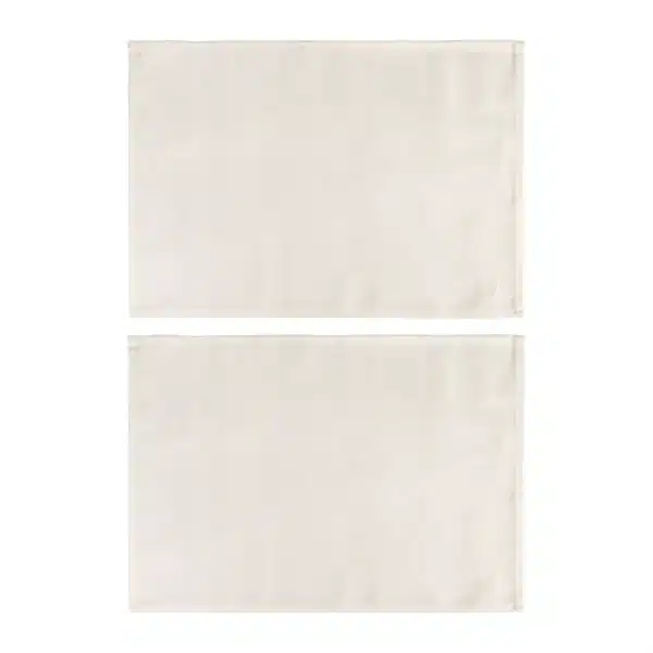 Set table SET TABLE X2 COTON+POLY BLANC 45X30CM GENEVIEVE LETHU