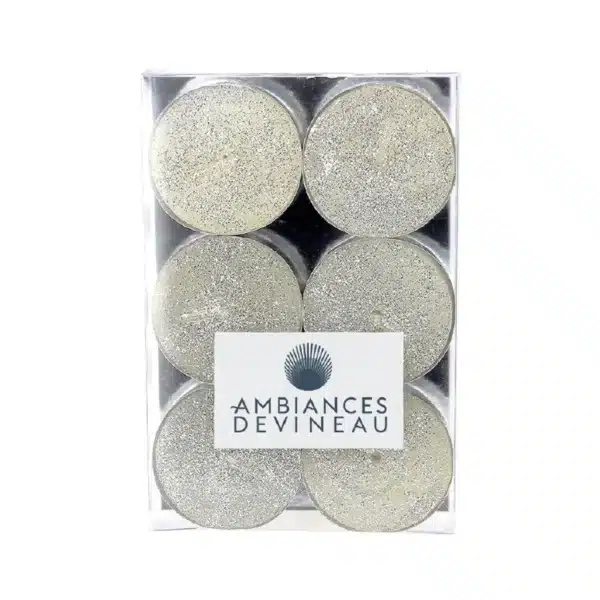 Bougie chauffe plat argent x6 AMBIANCE DEVINEAU
