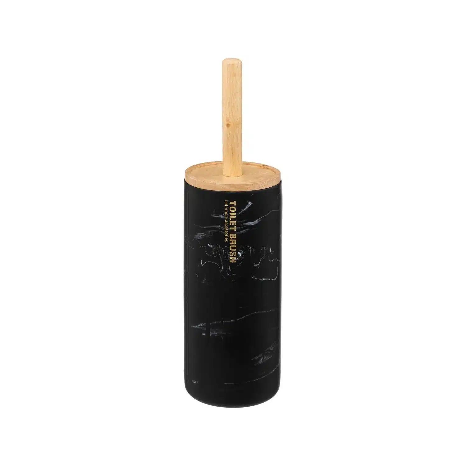 3560232550881 Brosse Wc Léa Noir Effet Marbre - 5five – Image 1