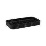 Plateau Rectangulaire Anglulaire Léa Effet Marbre Noir - 5five