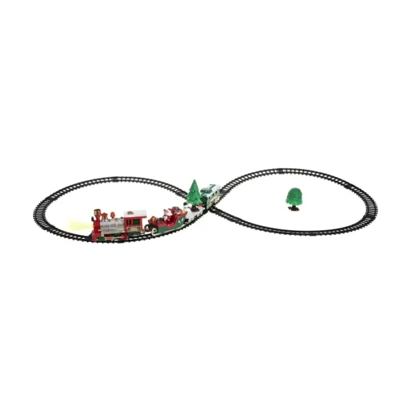 Train de Noël électrique musical 22 pièces LED circuit 90.5x44 cm - FEERIC LIGHTS & CHRISTMAS