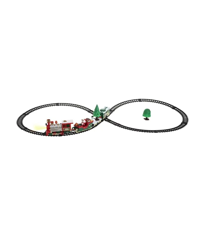3560233801975 Train de Noël électrique musical 22 pièces LED circuit 90.5x44 cm - FEERIC LIGHTS & CHRISTMAS – Image 1