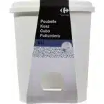 Poubelle 3L 21cm blanc CARREFOUR HOME