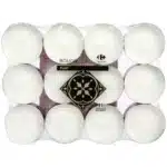 24 bougies chauffe-plats blanches godet rouge