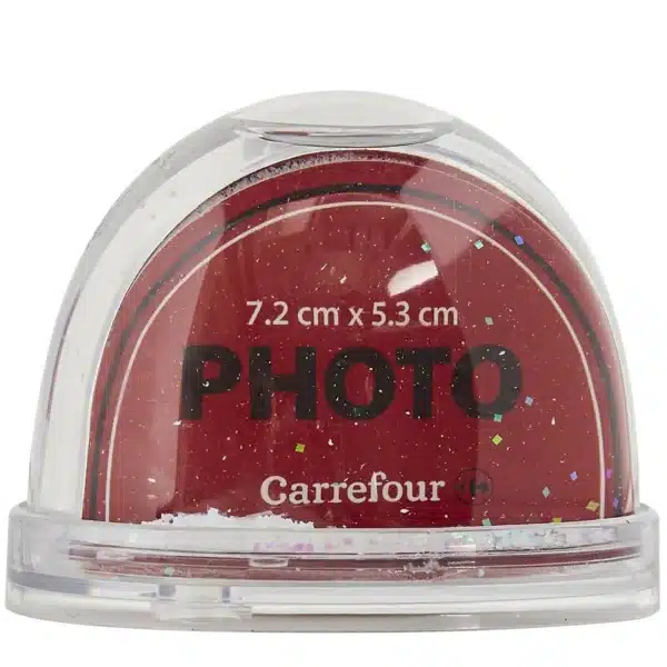 Boule à eau porte photo 7.5cm rouge CARREFOUR