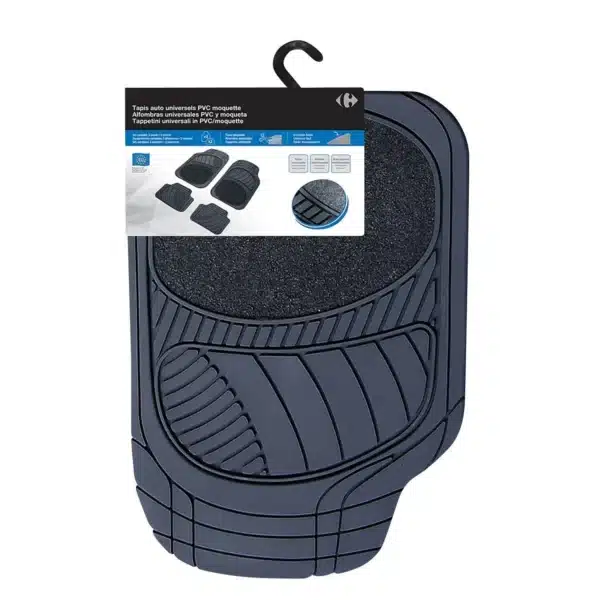 Tapis auto universel jeu complet en PVC CARREFOUR