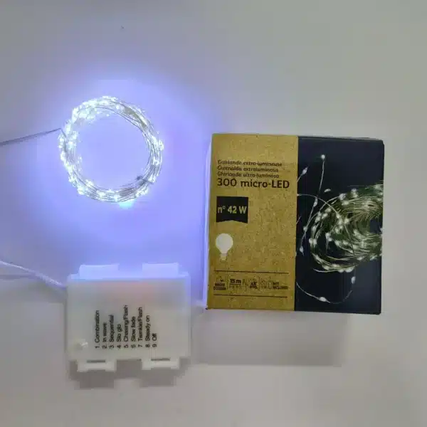 Guirlande électrique de Noël 300 Led Blanc 15m CARREFOUR