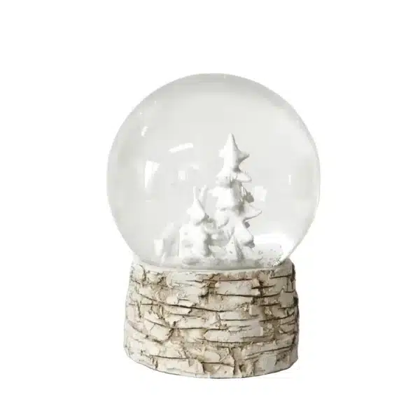 Boule à neige de Noël Musicale Blanche 12cm CARREFOUR