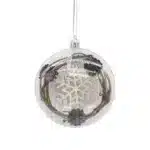 Boule avec Flocon de Neige 8 cm Transparent CARREFOUR