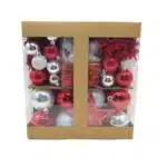 Coffret de décorations Rouge et Argenté - CARREFOUR