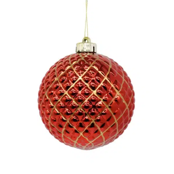 Boule 12 cm Rouge - CARREFOUR