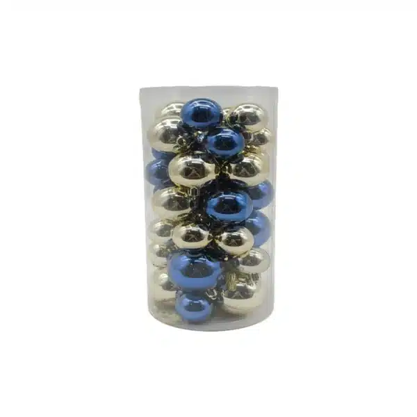 Coffret de boules Bleu et Doré - CARREFOUR