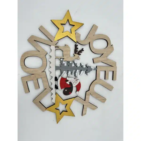 Plaque joyeux noël bois 30cm CARREFOUR