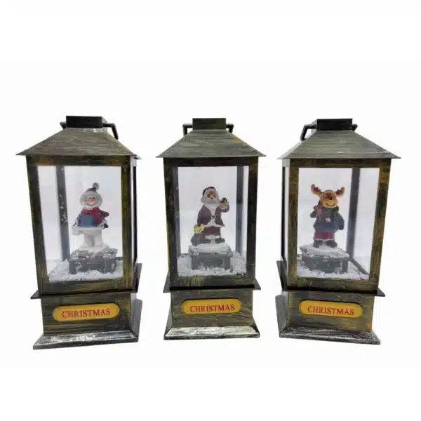 Lanterne de Noël Animée et Musicale 19cm - Modèle aléatoire