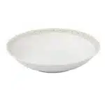 Assiette creuse blanche et dorée CARREFOUR HOME