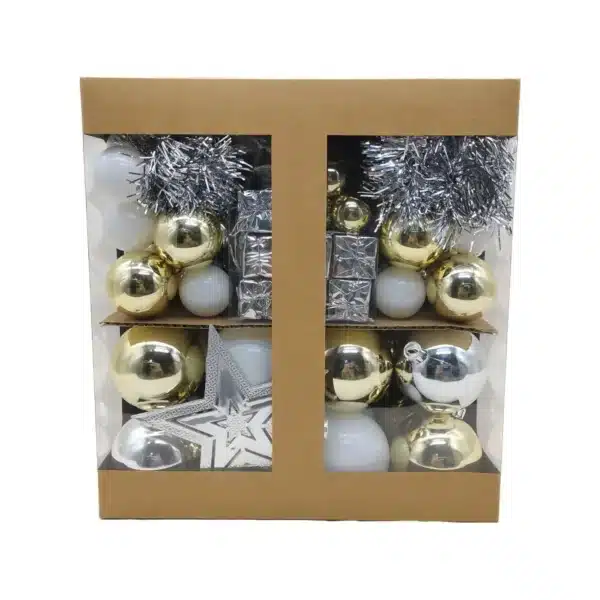 Coffret de décorations Doré et Argenté - CARREFOUR