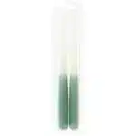2 flambeaux bicolores blanc/vert