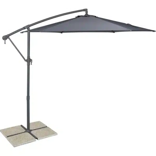 Parasol Déporté à Manivelle D3m Gris Ronda HYBA
