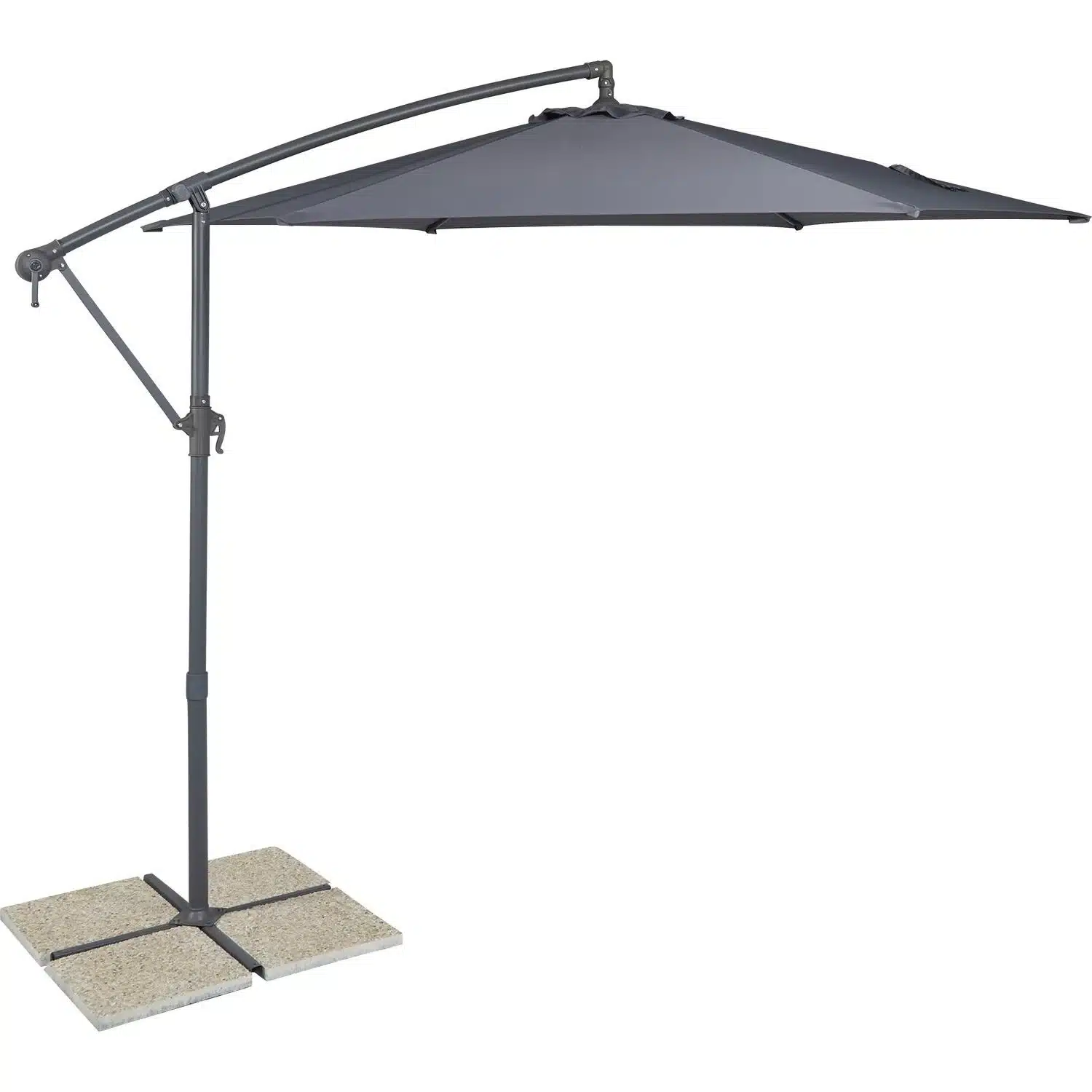 3616958740195 Parasol Déporté à Manivelle D3m Gris Ronda HYBA – Image 1