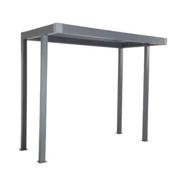 Tonnelle de Jardin Bioclimatique à Volet en Acier 262x150 m Gris HYBA