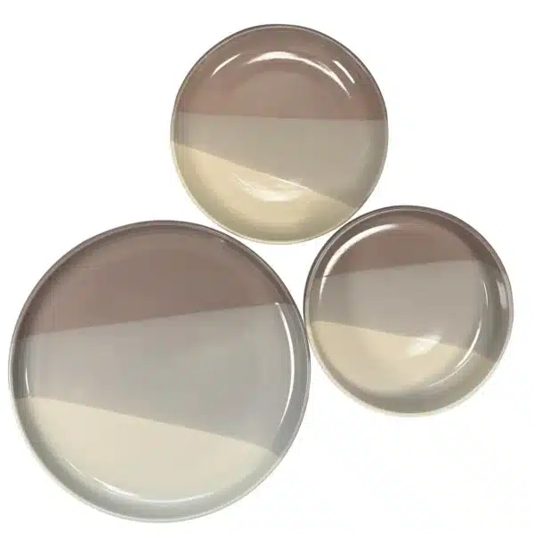 Service à vaisselle 12 pièces beige en grès Tryo CARREFOUR HOME