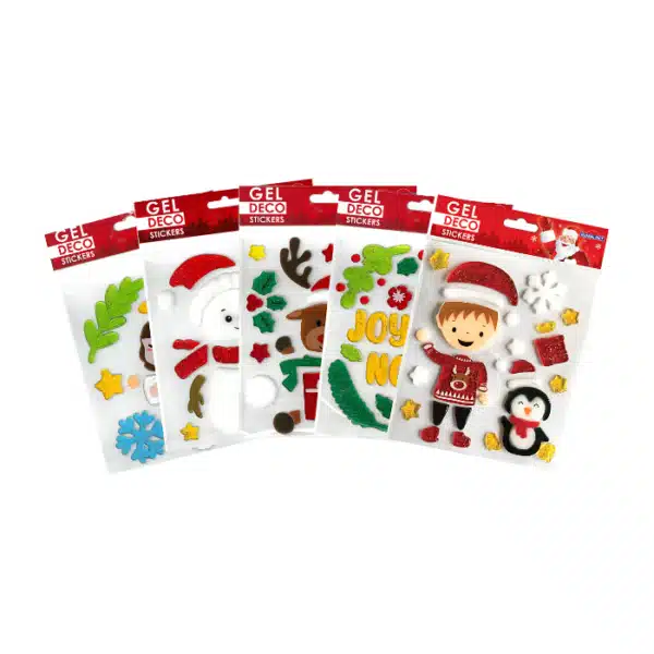 Décoration en gel pour fenêtre Noël 15x17 cm